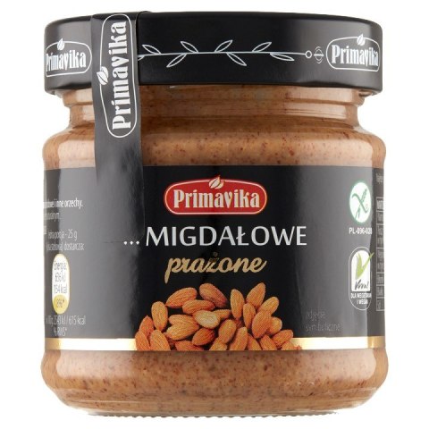 KREM Z PRAŻONYCH MIGDAŁÓW BEZGLUTENOWY 185 g - PRIMAVIKA PRIMAVIKA (przetwory i pasty vege) KREM Z PRAŻONYCH MIGDAŁÓW BEZGLUTENOWY 185 g - PRIMAVIKA PRIMAVIKA (przetwory i pasty vege)
