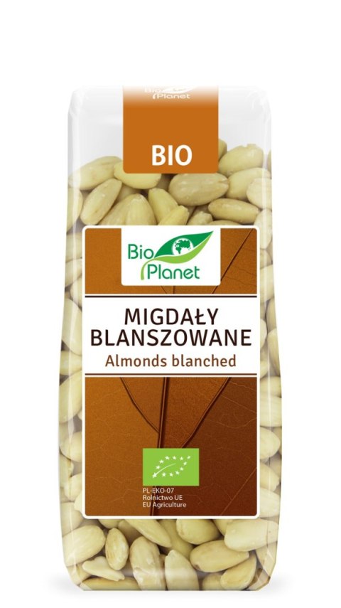 MIGDAŁY BLANSZOWANE BIO 100 g - BIO PLANET BIO PLANET - seria BRĄZOWA (orzechy i pestki) MIGDAŁY BLANSZOWANE BIO 100 g - BIO PLANET BIO PLANET - seria BRĄZOWA (orzechy i pestki)