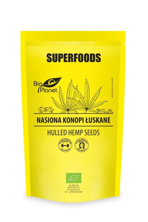 NASIONA KONOPI ŁUSKANE BIO 200 g - BIO PLANET BIO PLANET - seria SUPERFOODS NASIONA KONOPI ŁUSKANE BIO 200 g - BIO PLANET BIO PLANET - seria SUPERFOODS