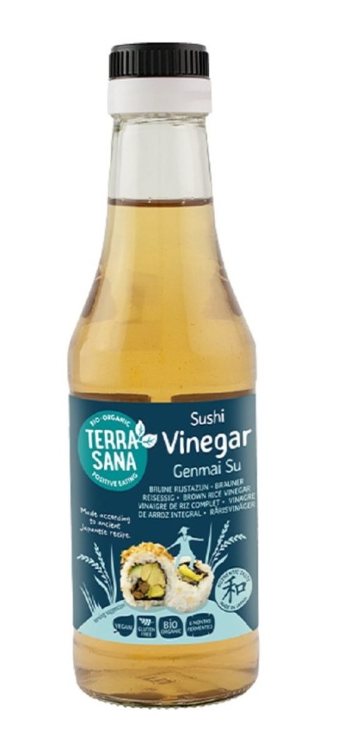 OCET RYŻOWY DO SUSHI NIESŁODZONY FILTROWANY BIO 250 ml (GENMAI SU VINEGAR)- TERRASANA TERRASANA (kremy, makarony, sosy sojowe, inne) OCET RYŻOWY DO SUSHI NIESŁODZONY FILTROWANY BIO 250 ml (GENMAI SU VINEGAR)- TERRASANA TERRASANA (kremy, makarony, sosy sojowe, inne)