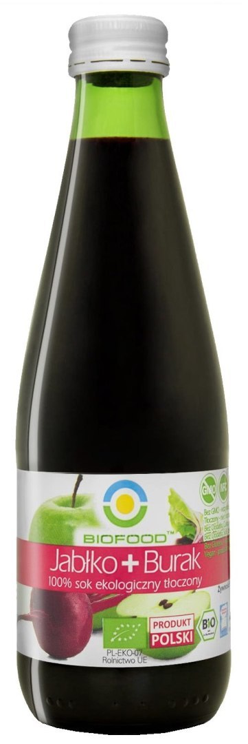 SOK JABŁKOWO - BURACZKOWY NFC BEZGLUTENOWY BIO 300 ml - BIO FOOD BIO FOOD (soki, przetwory, octy, olej kokosowy) SOK JABŁKOWO - BURACZKOWY NFC BEZGLUTENOWY BIO 300 ml - BIO FOOD BIO FOOD (soki, przetwory, octy, olej kokosowy)