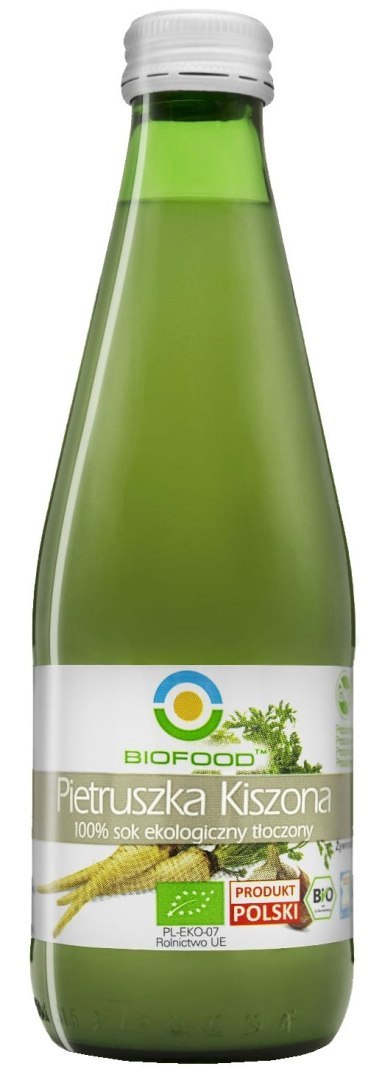 SOK Z PIETRUSZKI KISZONEJ NFC BEZGLUTENOWY BIO 300 ml - BIO FOOD BIO FOOD (soki, przetwory, octy, olej kokosowy) SOK Z PIETRUSZKI KISZONEJ NFC BEZGLUTENOWY BIO 300 ml - BIO FOOD BIO FOOD (soki, przetwory, octy, olej kokosowy)
