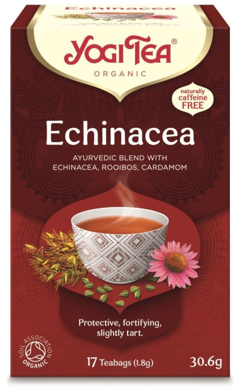 HERBATKA ECHINACEA BIO (17 x 1,8 g) 30,6 g - YOGI TEA YOGI TEA (herbaty i herbatki) HERBATKA ECHINACEA BIO (17 x 1,8 g) 30,6 g - YOGI TEA YOGI TEA (herbaty i herbatki)