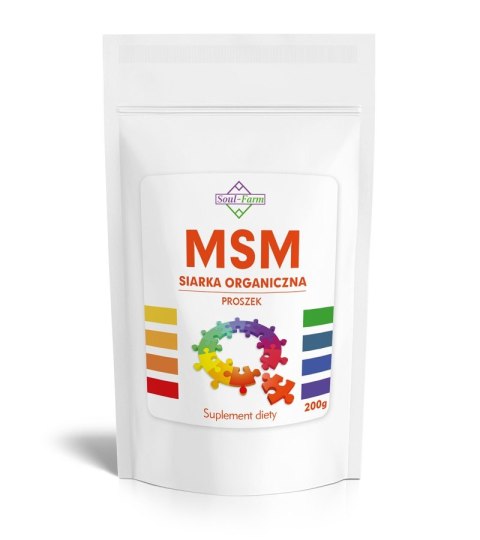 MSM SIARKA ORGANICZNA PROSZEK (1000 mg) 200 g - SOUL FARM SOUL FARM (witaminy i ekstrakty)