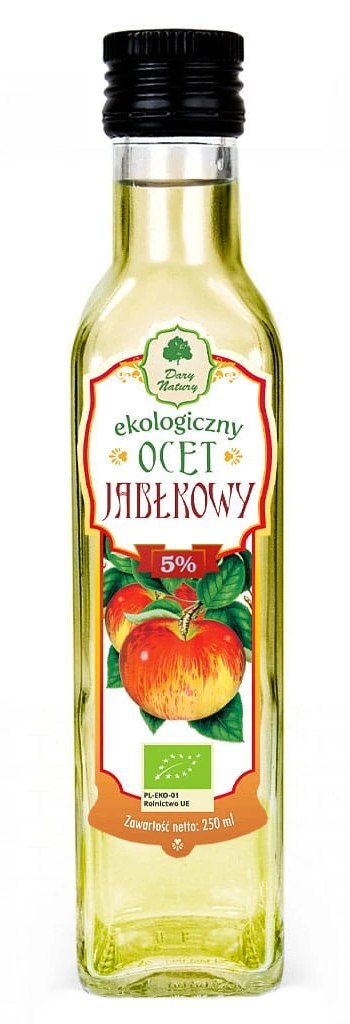 OCET JABŁKOWY 5 % NIEFILTROWANY BIO 250 ml - DARY NATURY DARY NATURY - inne OCET JABŁKOWY 5 % NIEFILTROWANY BIO 250 ml - DARY NATURY DARY NATURY - inne