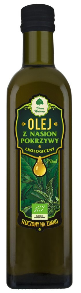 OLEJ Z NASION POKRZYWY TŁOCZONY NA ZIMNO BIO 250 ml - DARY NATURY DARY NATURY - inne OLEJ Z NASION POKRZYWY TŁOCZONY NA ZIMNO BIO 250 ml - DARY NATURY DARY NATURY - inne