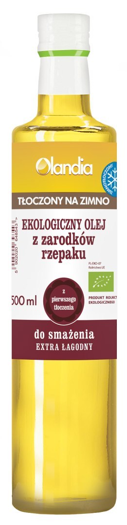OLEJ Z ZARODKÓW RZEPAKU DO SMAŻENIA TŁOCZONY NA ZIMNO BIO 500 ml - OLANDIA OLANDIA (oleje) OLEJ Z ZARODKÓW RZEPAKU DO SMAŻENIA TŁOCZONY NA ZIMNO BIO 500 ml - OLANDIA OLANDIA (oleje)