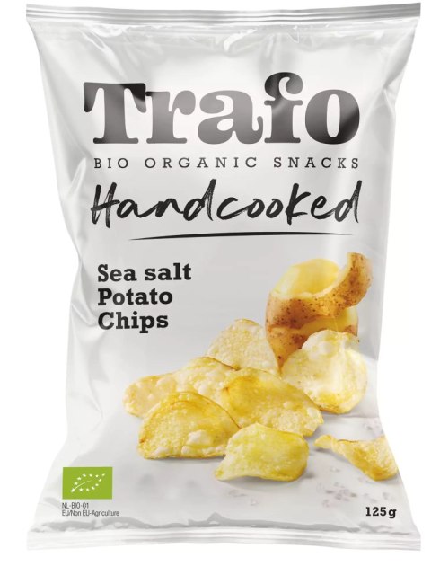 CHIPSY ZIEMNIACZANE CIENKO KROJONE Z SOLĄ MORSKĄ BIO 125 g - TRAFO TRAFO (chipsy warzywne i ziemniaczne) CHIPSY ZIEMNIACZANE CIENKO KROJONE Z SOLĄ MORSKĄ BIO 125 g - TRAFO TRAFO (chipsy warzywne i ziemniaczne)
