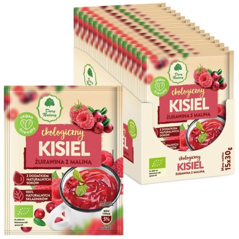 KISIEL INSTANT ŻURAWINA Z MALINĄ BEZGLUTENOWY BIO 30 g - DARY NATURY DARY NATURY - inne KISIEL INSTANT ŻURAWINA Z MALINĄ BEZGLUTENOWY BIO 30 g - DARY NATURY DARY NATURY - inne