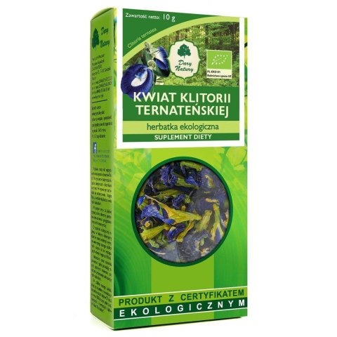 HERBATKA KWIAT KLITORII TERNATEŃSKIEJ BIO 10 g - DARY NATURY DARY NATURY - herbatki