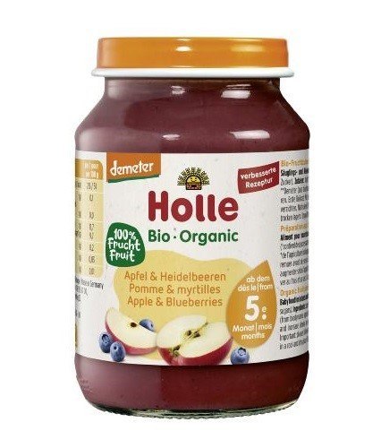 JABŁKO - BORÓWKA BEZGLUTENOWE OD 5 MIESIĄCA DEMETER BIO 190 g (SŁOIK) - HOLLE HOLLE (żywność dla niemowląt) JABŁKO - BORÓWKA BEZGLUTENOWE OD 5 MIESIĄCA DEMETER BIO 190 g (SŁOIK) - HOLLE HOLLE (żywność dla niemowląt)