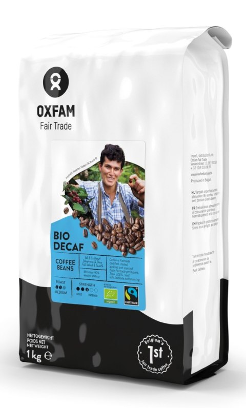 KAWA ZIARNISTA BEZKOFEINOWA ARABICA/ROBUSTA FAIR TRADE BIO 1 kg - OXFAM OXFAM FAIR TRADE (FT) (kawy i inne produkty FT) KAWA ZIARNISTA BEZKOFEINOWA ARABICA/ROBUSTA FAIR TRADE BIO 1 kg - OXFAM OXFAM FAIR TRADE (FT) (kawy i inne produkty FT)