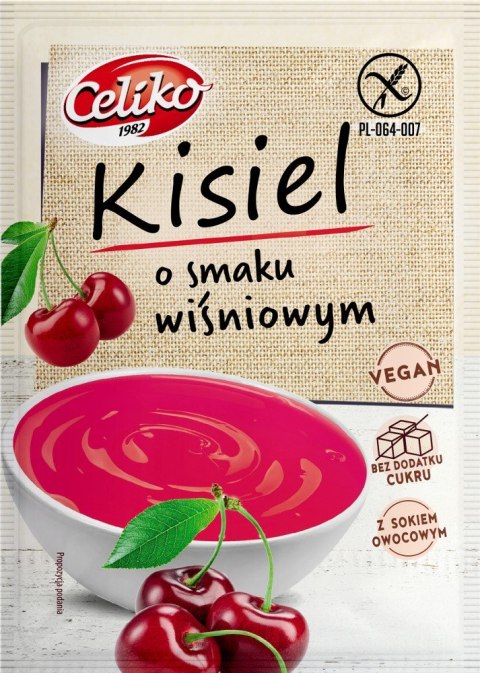KISIEL O SMAKU WIŚNIOWYM BEZ DODATKU CUKRÓW BEZGLUTENOWY 40 g - CELIKO CELIKO (batony, galaretki, mieszanki do wypieków) KISIEL O SMAKU WIŚNIOWYM BEZ DODATKU CUKRÓW BEZGLUTENOWY 40 g - CELIKO CELIKO (batony, galaretki, mieszanki do wypieków)