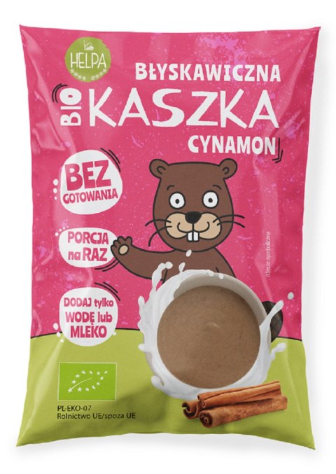 KASZKA BŁYSKAWICZNA Z CYNAMONEM BEZ DODATKU CUKRÓW BIO 35 g - HELPA HELPA (kaszki) KASZKA BŁYSKAWICZNA Z CYNAMONEM BEZ DODATKU CUKRÓW BIO 35 g - HELPA HELPA (kaszki)