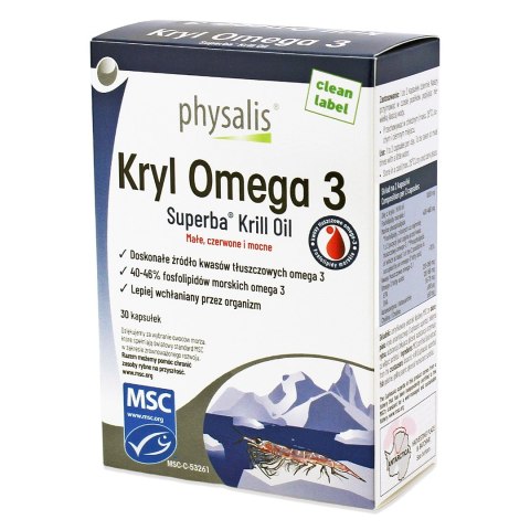 KRYL OMEGA-3 30 KAPSUŁEK - PHYSALIS PHYSALIS (olejki eteryczne, suplementy) KRYL OMEGA-3 30 KAPSUŁEK - PHYSALIS PHYSALIS (olejki eteryczne, suplementy)