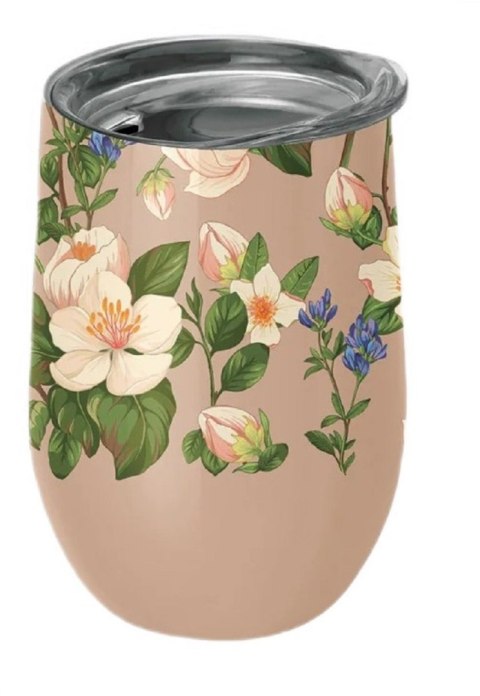 KUBEK ZE STALI NIERDZEWNEJ Z POKRYWKĄ BEŻOWY W KWIATY 420 ml - CHIC-MIC CHIC-MIC (akcesoria kuchenne) KUBEK ZE STALI NIERDZEWNEJ Z POKRYWKĄ BEŻOWY W KWIATY 420 ml - CHIC-MIC CHIC-MIC (akcesoria kuchenne)