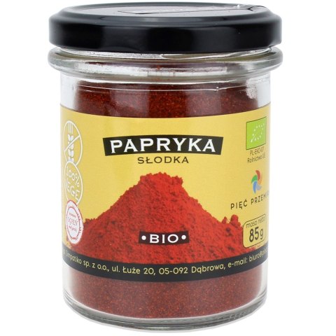 PAPRYKA SŁODKA MIELONA BEZGLUTENOWA BIO 85 g - PIĘĆ PRZEMIAN PIĘĆ PRZEMIAN (produkty spożywcze) PAPRYKA SŁODKA MIELONA BEZGLUTENOWA BIO 85 g - PIĘĆ PRZEMIAN PIĘĆ PRZEMIAN (produkty spożywcze)