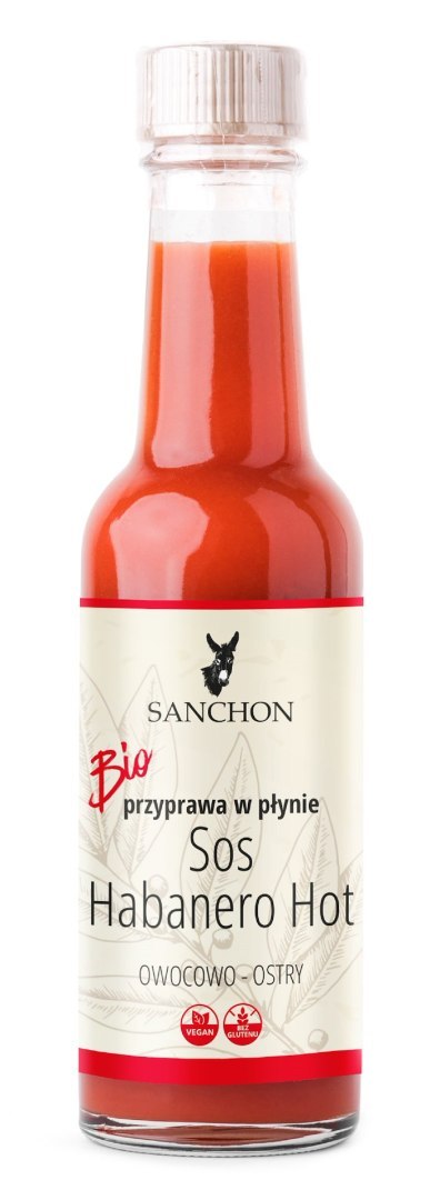 PRZYPRAWA W PŁYNIE HABANERO HOT WEGAŃSKA BEZGLUTENOWA BIO 140 ml - SANCHON SANCHON (sosy, przyprawy w płynie) PRZYPRAWA W PŁYNIE HABANERO HOT WEGAŃSKA BEZGLUTENOWA BIO 140 ml - SANCHON SANCHON (sosy, przyprawy w płynie)