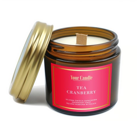 ŚWIECA SOJOWA ZAPACHOWA Z DREWNIANYM KNOTEM TEA CRANBERRY 120 ml - YOUR CANDLE YOUR CANDLE (świece, olejki eteryczne) ŚWIECA SOJOWA ZAPACHOWA Z DREWNIANYM KNOTEM TEA CRANBERRY 120 ml - YOUR CANDLE YOUR CANDLE (świece, olejki eteryczne)