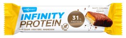 BATON PROTEINOWY Z KARMELEM I ORZESZKAMI ZIEMNYMI W MLECZNEJ CZEKOLADZIE BEZGLUTENOWY 55 g - MAXSPORT MAXSPORT (batony, kremy, makarony)