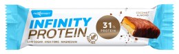 BATON PROTEINOWY Z KARMELEM, KOKOSEM I MIGDAŁAMI W MLECZNEJ CZEKOLADZIE BEZGLUTENOWY 55 g - MAXSPORT MAXSPORT (batony, kremy, makarony)