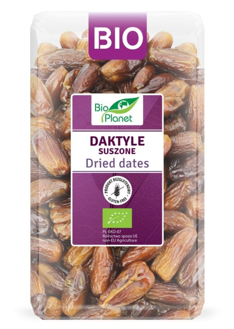 DAKTYLE SUSZONE BEZGLUTENOWE BIO 1 kg - BIO PLANET BIO PLANET - seria FIOLETOWA (owoce suszone) DAKTYLE SUSZONE BEZGLUTENOWE BIO 1 kg - BIO PLANET BIO PLANET - seria FIOLETOWA (owoce suszone)