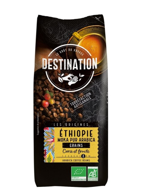 KAWA ZIARNISTA ARABICA 100 % ETIOPIA FAIR FOR LIFE BIO 1 kg - DESTINATION DESTINATION (kawy) KAWA ZIARNISTA ARABICA 100 % ETIOPIA FAIR FOR LIFE BIO 1 kg - DESTINATION DESTINATION (kawy)