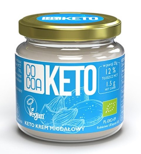 KREM MIGDAŁOWY Z OLEJEM MCT BEZ DODATKU CUKRÓW KETO BIO 200 g - COCOA COCOA (czekolady i bakalie w surowej czekoladzie) KREM MIGDAŁOWY Z OLEJEM MCT BEZ DODATKU CUKRÓW KETO BIO 200 g - COCOA COCOA (czekolady i bakalie w surowej czekoladzie)