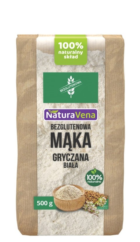 MĄKA GRYCZANA BIAŁA BEZGLUTENOWA 500 g - NATURAVENA NATURAVENA MĄKA GRYCZANA BIAŁA BEZGLUTENOWA 500 g - NATURAVENA NATURAVENA