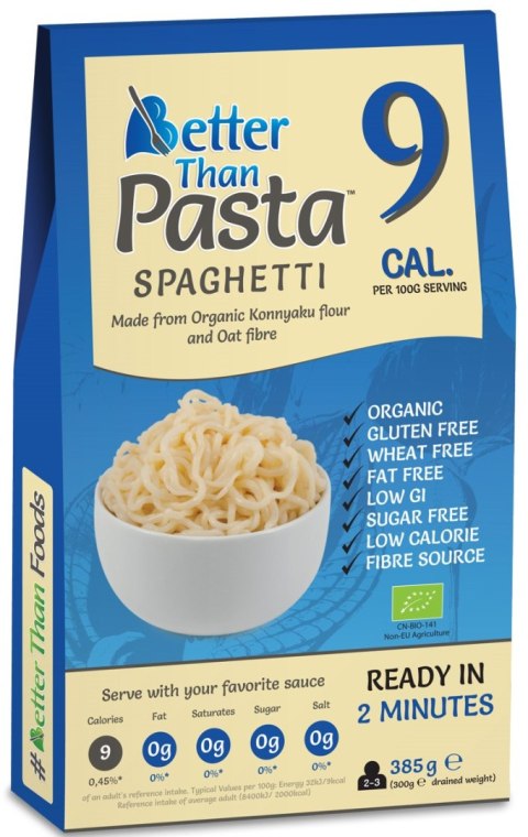 MAKARON (KONJAC) SPAGHETTI BEZGLUTENOWY BIO 385 g (300 g) - BETTER THAN FOODS BETTER THAN FOODS (makarony konjac) MAKARON (KONJAC) SPAGHETTI BEZGLUTENOWY BIO 385 g (300 g) - BETTER THAN FOODS BETTER THAN FOODS (makarony konjac)