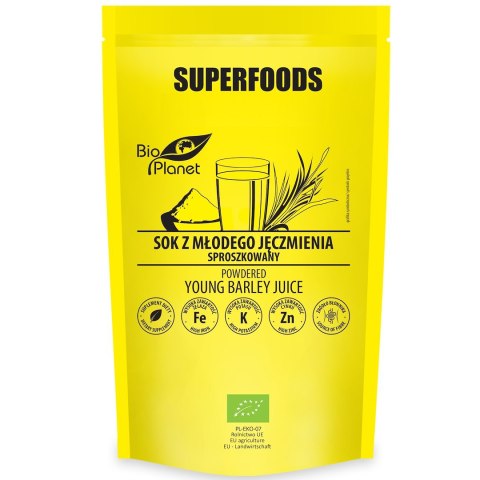 SOK Z MŁODEGO JĘCZMIENIA SPROSZKOWANY BIO 150 g - BIO PLANET BIO PLANET - seria SUPERFOODS SOK Z MŁODEGO JĘCZMIENIA SPROSZKOWANY BIO 150 g - BIO PLANET BIO PLANET - seria SUPERFOODS