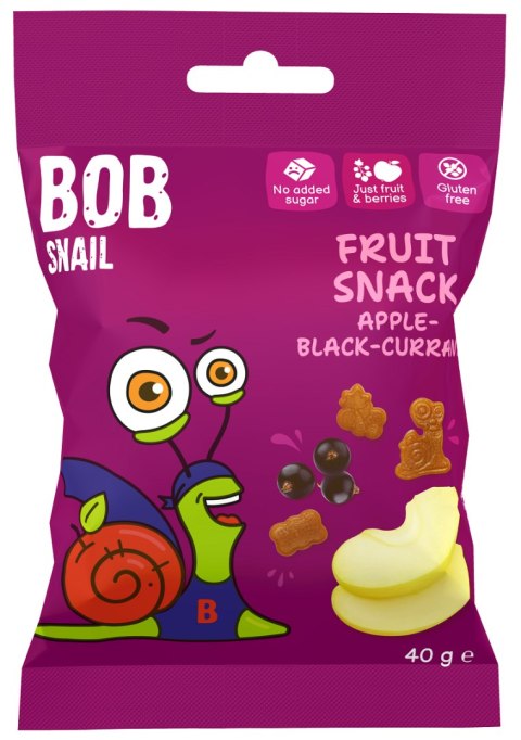 ŻELKI JABŁKO - CZARNA PORZECZKA BEZ ŻELATYNY BEZGLUTENOWE 40 g - BOB SNAIL BOB SNAIL (przekąski owocowe) ŻELKI JABŁKO - CZARNA PORZECZKA BEZ ŻELATYNY BEZGLUTENOWE 40 g - BOB SNAIL BOB SNAIL (przekąski owocowe)