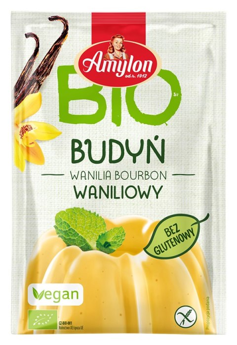 BUDYŃ WANILIOWY BEZGLUTENOWY BIO 40 g - AMYLON AMYLON (budynie, galaretki,kisiele,cukry, skrobie BUDYŃ WANILIOWY BEZGLUTENOWY BIO 40 g - AMYLON AMYLON (budynie, galaretki,kisiele,cukry, skrobie