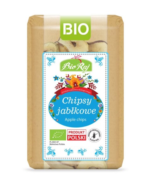 CHIPSY JABŁKOWE BEZGLUTENOWE BIO (POLSKA) 50 g - BIO RAJ BIO RAJ (100 % z Polski) CHIPSY JABŁKOWE BEZGLUTENOWE BIO (POLSKA) 50 g - BIO RAJ BIO RAJ (100 % z Polski)