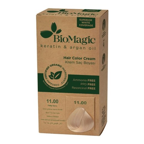 FARBA DO WŁOSÓW BARDZO JASNY PLATYNOWY BLOND (11.00) 250 g - BIOMAGIC BIOMAGIC (farby do włosów) FARBA DO WŁOSÓW BARDZO JASNY PLATYNOWY BLOND (11.00) 250 g - BIOMAGIC BIOMAGIC (farby do włosów)