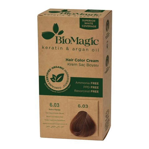 FARBA DO WŁOSÓW CIEMNY ZŁOTY BLOND (6.03) 250 g - BIOMAGIC BIOMAGIC (farby do włosów) FARBA DO WŁOSÓW CIEMNY ZŁOTY BLOND (6.03) 250 g - BIOMAGIC BIOMAGIC (farby do włosów)