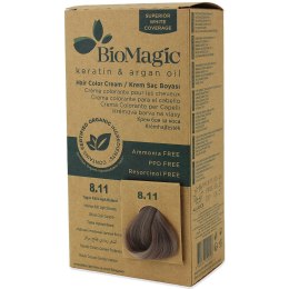 FARBA DO WŁOSÓW INTENSYWNY POPIELATY JASNY BLOND (8.11) 250 g - BIOMAGIC BIOMAGIC (farby do włosów)