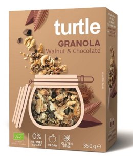 GRANOLA ORZECH WŁOSKI - CZEKOLADA BEZGLUTENOWA BIO 350 g - TURTLE TURTLE (owsianki, płatki)