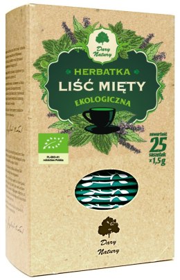HERBATKA LIŚĆ MIĘTY BIO (25 x 1,5 g) 37,5 g - DARY NATURY DARY NATURY - herbatki
