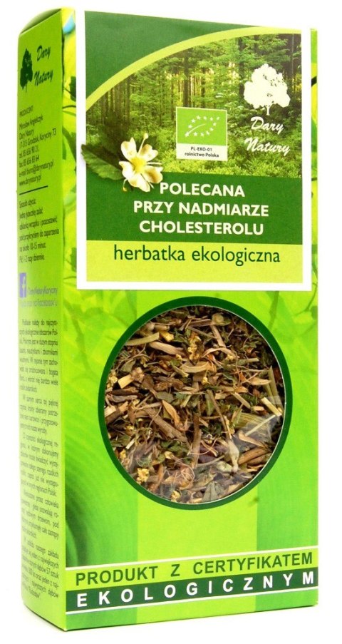 HERBATKA POLECANA PRZY NADMIARZE CHOLESTEROLU BIO 50 g - DARY NATURY DARY NATURY - herbatki HERBATKA POLECANA PRZY NADMIARZE CHOLESTEROLU BIO 50 g - DARY NATURY DARY NATURY - herbatki
