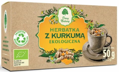 HERBATKA Z KURKUMĄ BIO (25 x 2 g) 50 g - DARY NATURY DARY NATURY - herbatki HERBATKA Z KURKUMĄ BIO (25 x 2 g) 50 g - DARY NATURY DARY NATURY - herbatki