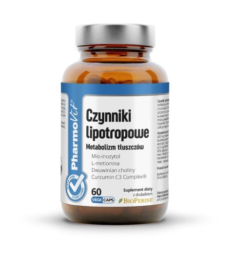 KAPSUŁKI NA METABOLIZM TŁUSZCZÓW (CZYNNIKI LIPOTROPOWE) BEZGLUTENOWE 60 szt. - PHARMOVIT (CLEAN LABEL) PHARMOVIT (suplementy diety) KAPSUŁKI NA METABOLIZM TŁUSZCZÓW (CZYNNIKI LIPOTROPOWE) BEZGLUTENOWE 60 szt. - PHARMOVIT (CLEAN LABEL) PHARMOVIT (suplementy diety)