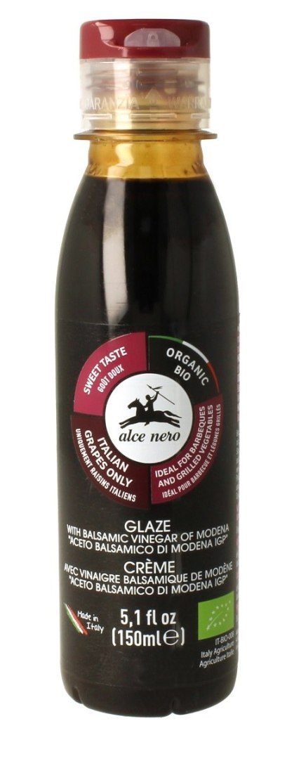 KREM NA BAZIE OCTU BALSAMICZNEGO Z MODENY (GLAZE) BIO 150 ML - ALCE NERO ALCE NERO (włoskie produkty) KREM NA BAZIE OCTU BALSAMICZNEGO Z MODENY (GLAZE) BIO 150 ML - ALCE NERO ALCE NERO (włoskie produkty)