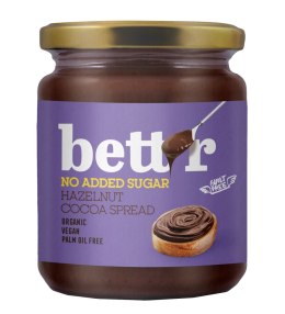 KREM ORZECHY LASKOWE & KAKAO BEZ DODATKU CUKRÓW BIO 250 g - BETT'R BETT'R (smoothie, kremy, praliny)
