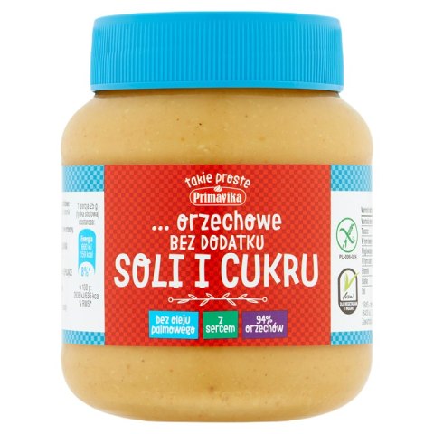 KREM Z PRAŻONYCH ORZESZKÓW ZIEMNYCH BEZ DODATKU SOLI I CUKRU BEZGLUTENOWY 350 g - PRIMAVIKA PRIMAVIKA (przetwory i pasty vege) KREM Z PRAŻONYCH ORZESZKÓW ZIEMNYCH BEZ DODATKU SOLI I CUKRU BEZGLUTENOWY 350 g - PRIMAVIKA PRIMAVIKA (przetwory i pasty vege)