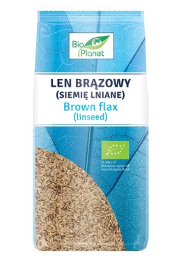 LEN BRĄZOWY (SIEMIĘ LNIANE) BIO 400 g - BIO PLANET BIO PLANET - seria NIEBIESKA (ryże, kasze, ziarna)
