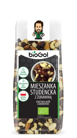 MIESZANKA STUDENCKA Z ŻURAWINĄ BIO 150 g - BIOGOL BIOGOL (produkty śniadaniowe, przekąski bez cukru)