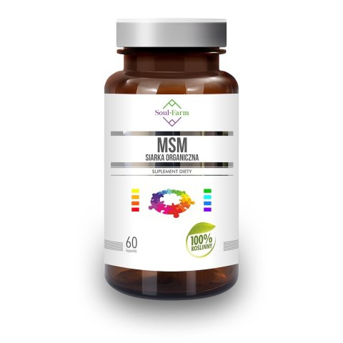 MSM SIARKA ORGANICZNA (650 mg) 60 KAPSUŁEK - SOUL FARM SOUL FARM (witaminy i ekstrakty) MSM SIARKA ORGANICZNA (650 mg) 60 KAPSUŁEK - SOUL FARM SOUL FARM (witaminy i ekstrakty)