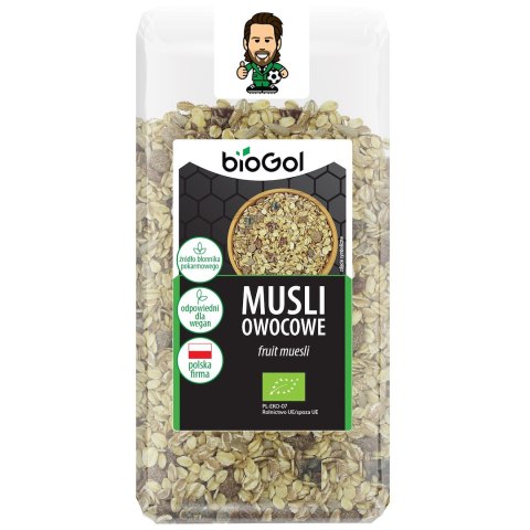 MUSLI OWOCOWE BIO 300 g - BIOGOL BIOGOL (produkty śniadaniowe, przekąski bez cukru) MUSLI OWOCOWE BIO 300 g - BIOGOL BIOGOL (produkty śniadaniowe, przekąski bez cukru)