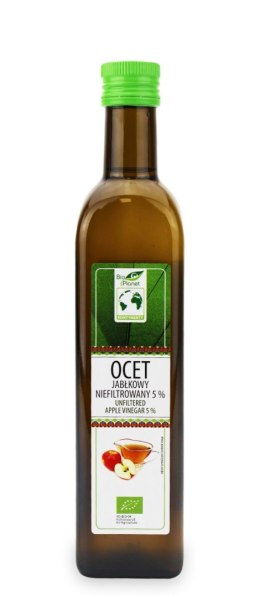 OCET JABŁKOWY 5 % NIEFILTROWANY BIO 500 ml - BIO PLANET BIO PLANET - seria INNE